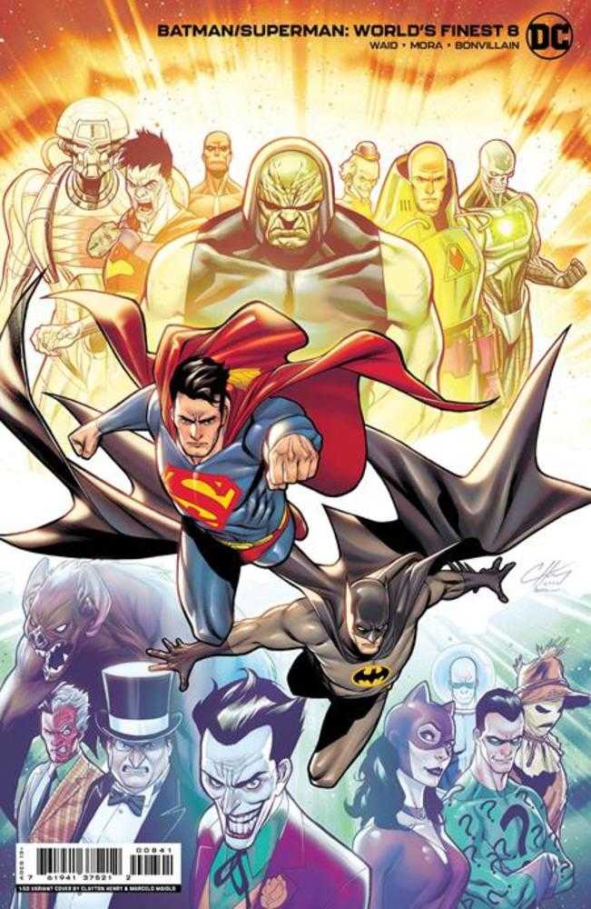 Batman Superman Worlds Finest #8 Cover D 1 in 50 Clayton Henry Card Stock Variant