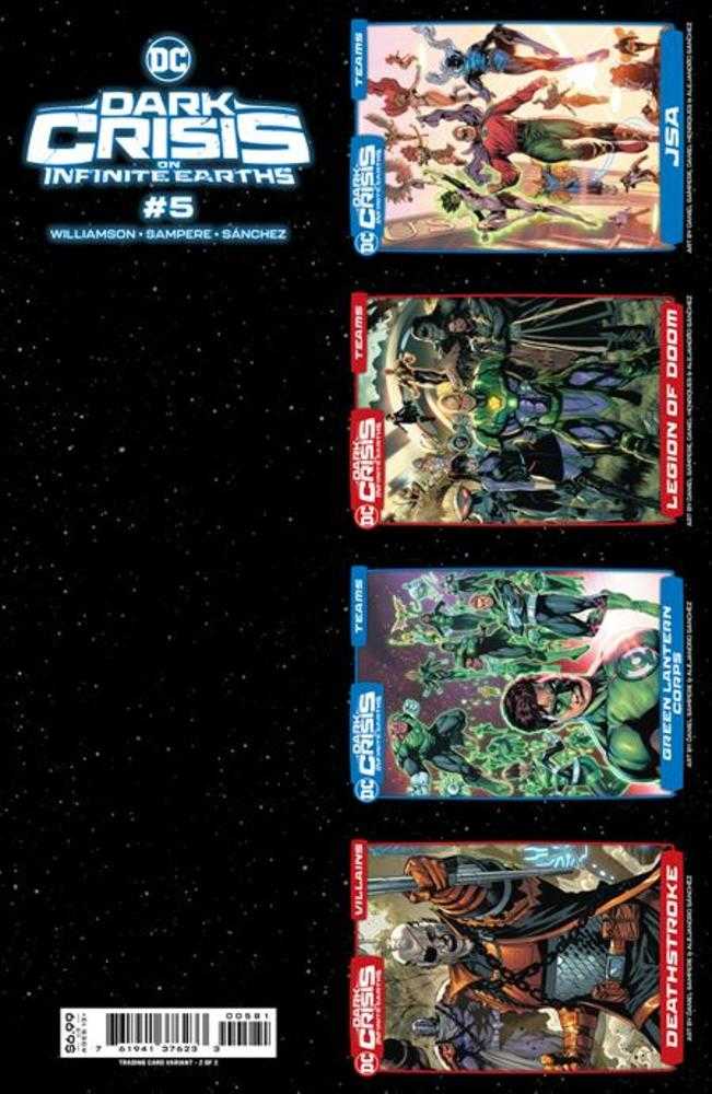 Dark Crisis On Infinite Earths #5 (Of 7) Cover H Perforation Trading Card 2 Of 2 Card Stock Variant